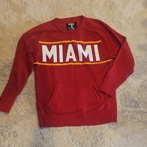 Miami Heat Red Crewneck Sweater